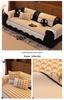 High-End Fluffy Houndstooth Patchwork Sofa Cushion - Non-Slip Seat Cover 2026