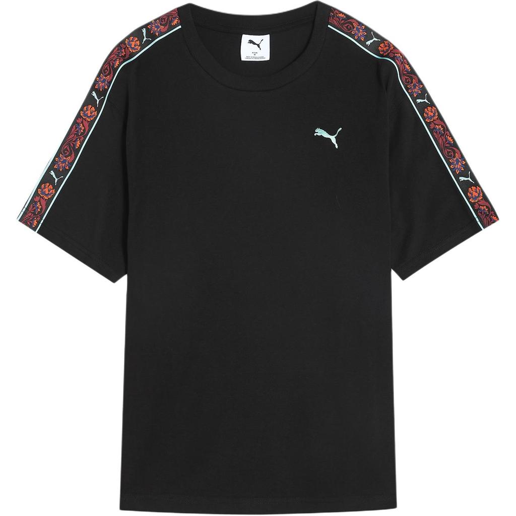 New PUMA FloralRELAXED SS25 T Shirt Men's Black 01 633347-01