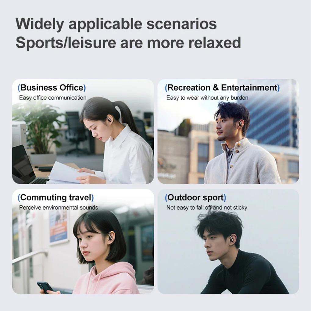 YJ55 Smart Bluetooth Headphones Open Semi-in-ear Air Conduction True Wireless Sports Long-lasting Bluetooth Headphones NEW 2025