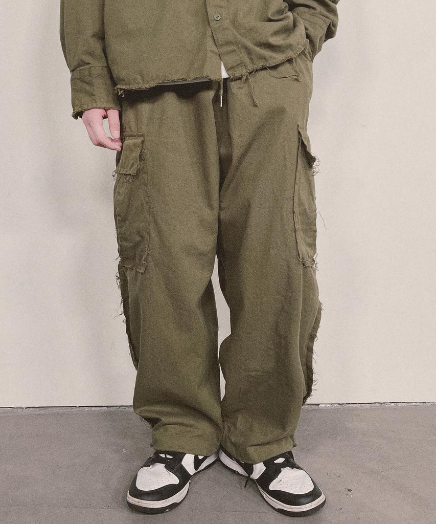Nainneoscheu Grunge Wide Cargo_Khaki