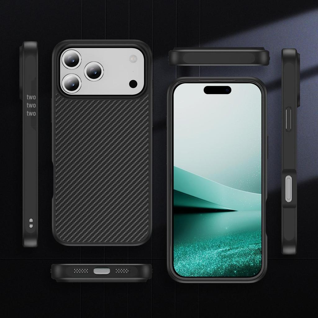 iPhone 17 Pro Max Carbon Fiber Magnetic Ring Case