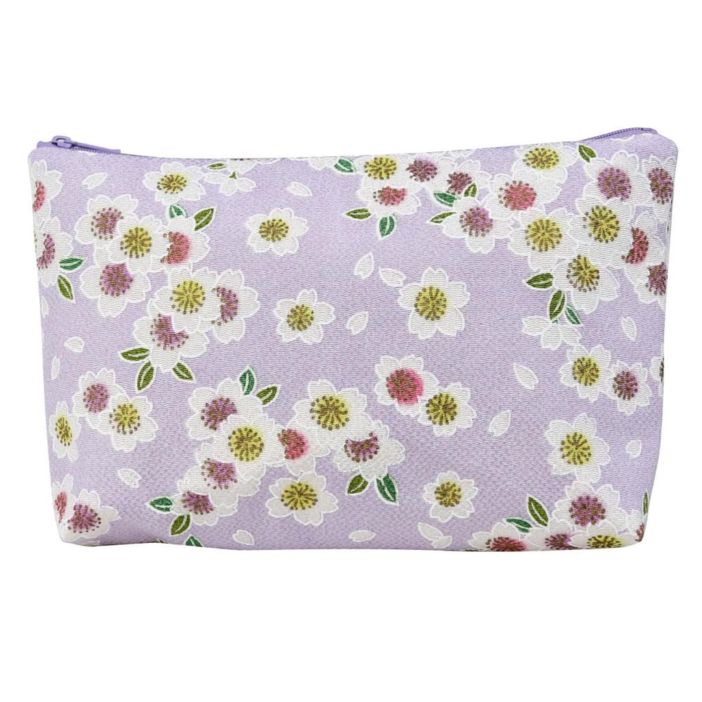 Goshuincho Storage Chirimen Japanese Cherry Blossom and Wisteria [Hotokudo] Pouch, Bag, Fabric, Pattern, Three-Color