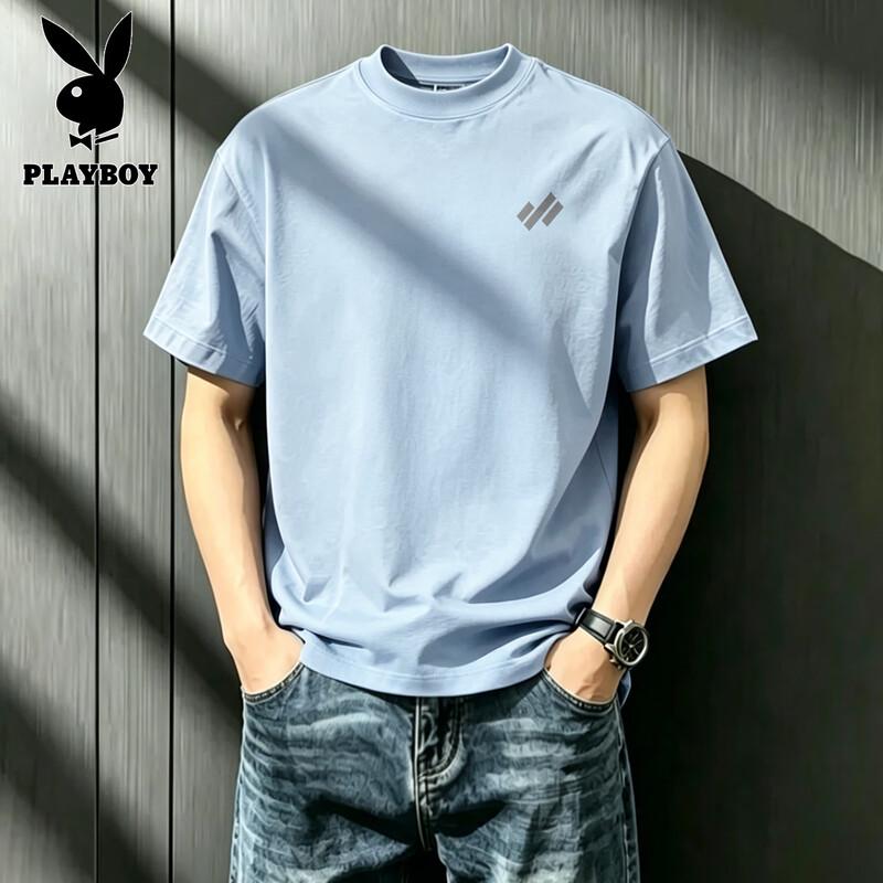 Мужская хлопковая футболка с коротким рукавом Playboy 2026 M
