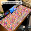Large Mouse PadCare Bears Custom Name Text Personalized Desk Mat Non Slip Gaming Pad