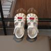 New Summer Baby Girls Sandals Pu Leather Cartoon Strawberry Children's Beach Sandals Non-slip Sole Kids Shoes 21-30