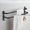 Nail-free Hole Space Aluminum Towel Rack Towel Bar Single Bar Toilet Nail-free Hanger Rack Bathroom Pendant Rack