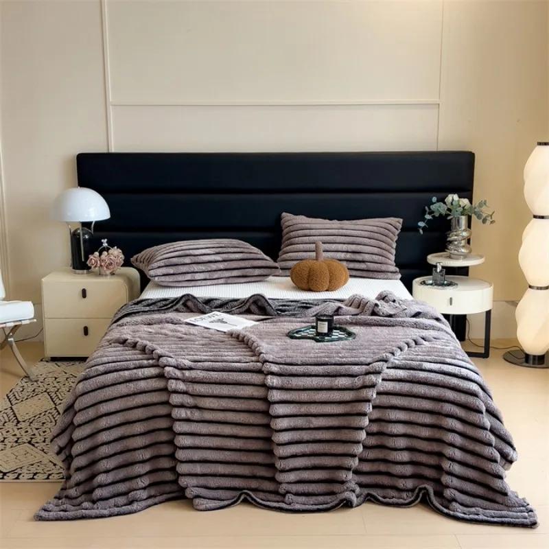 

Class A otter fleece blanket series thickened milk fleece blanket solid color office nap blanket 100x150cm 1pcs срібний