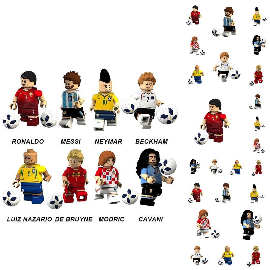 Xp013-020 Cross-border World Cup Compatible Lego Soccer Boy Building Blocks Abs Plastic Material