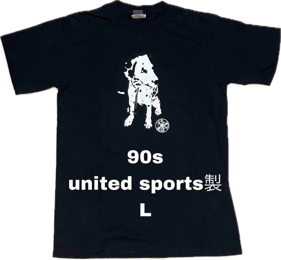 

[USED] 90s united sports dog print T-shirt L Dalmatian vintage clothing