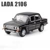 1:24 LADA 2106 M3 Model Toys Diecast Alloy Car 6 Doors Opened Sound Light Pull Back Rubber Tires Miniature Vehices Collect Gifts