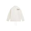 Li Ning Logo Print Polo Collar Loose Casual Jacket Men Jacket Off-White AFDRA43-2