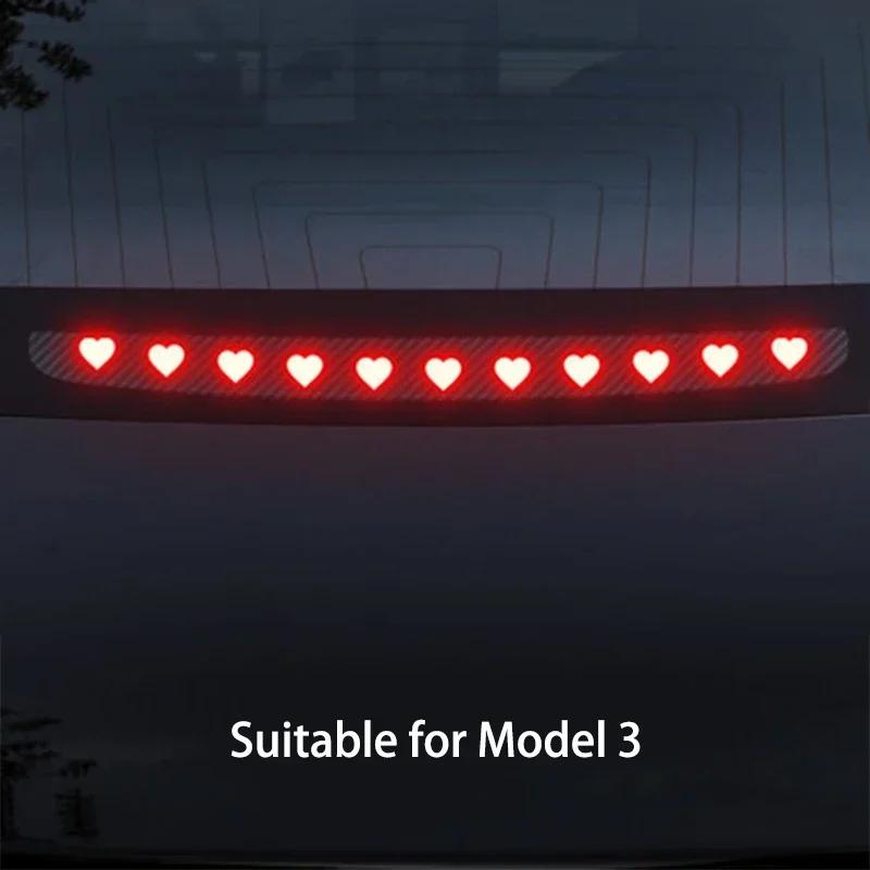 Glow-in-the-dark Stickers Halloween Accepts Custom Stickers Tesla Model 3 Y High Brake Acrylic Projection Panel Top Taillight