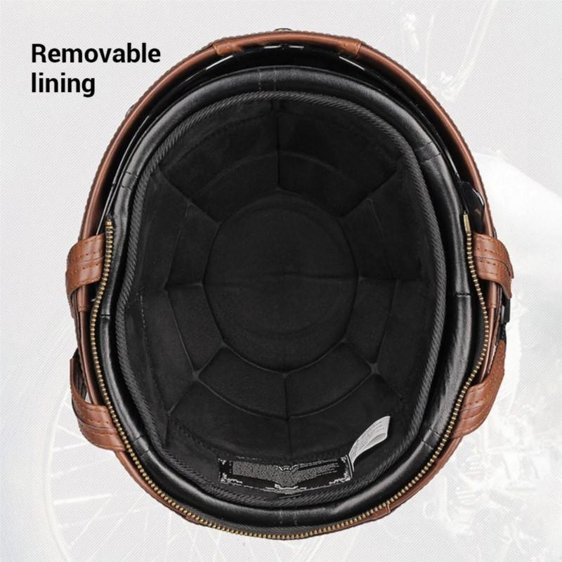 New Retro Motorcycle Helmet DOT Certification German Vintage Moto Helmet Scooter Motorbike Half Helmet Capacete De Moto Casque