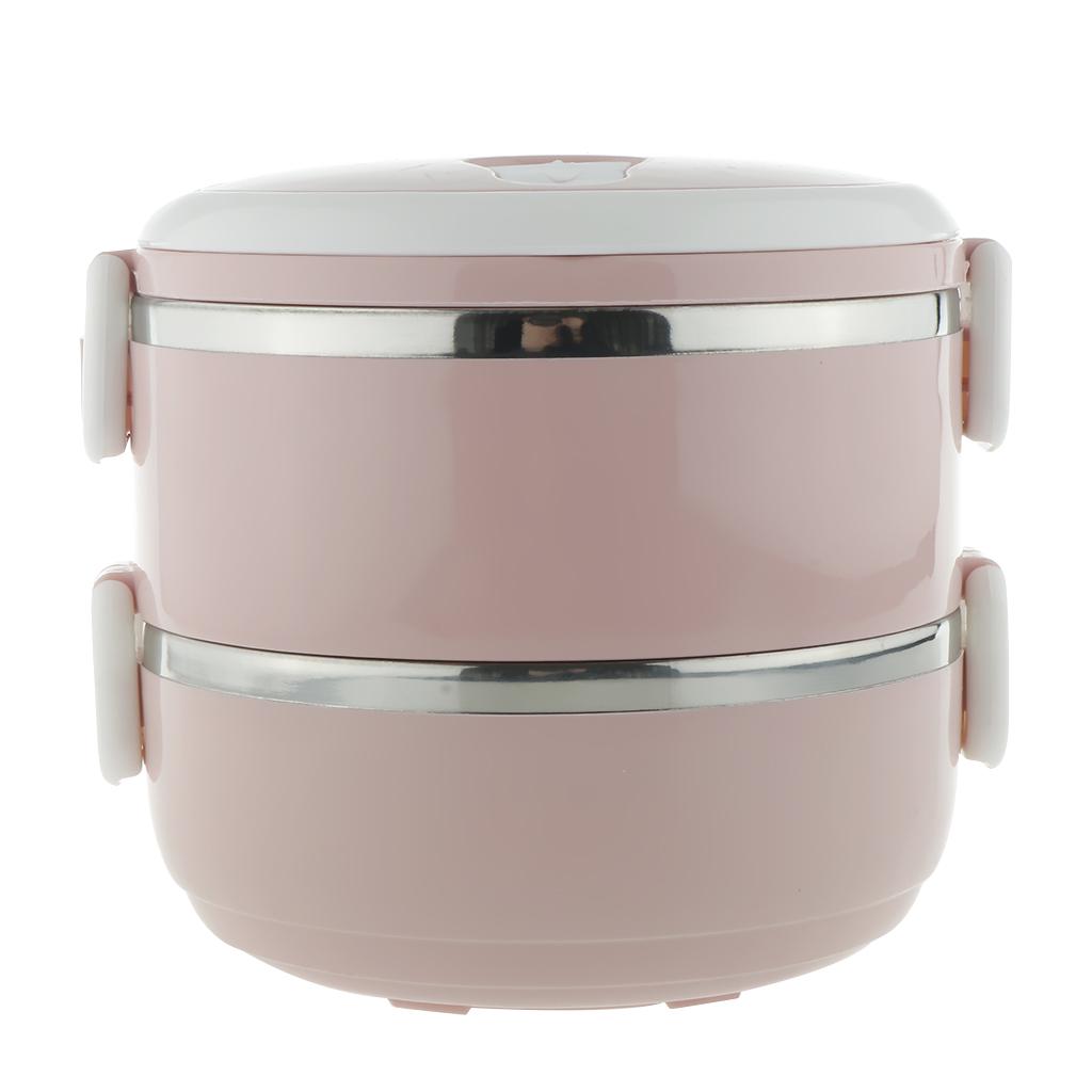 2 Layer Portable Heat Insulated Food Container Made of Stainless Steel