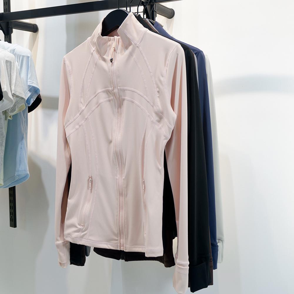 Women's New Stand Collar No Mesh Jacket – High Elastic, Moisture-Wicking, Slim-Fit Top