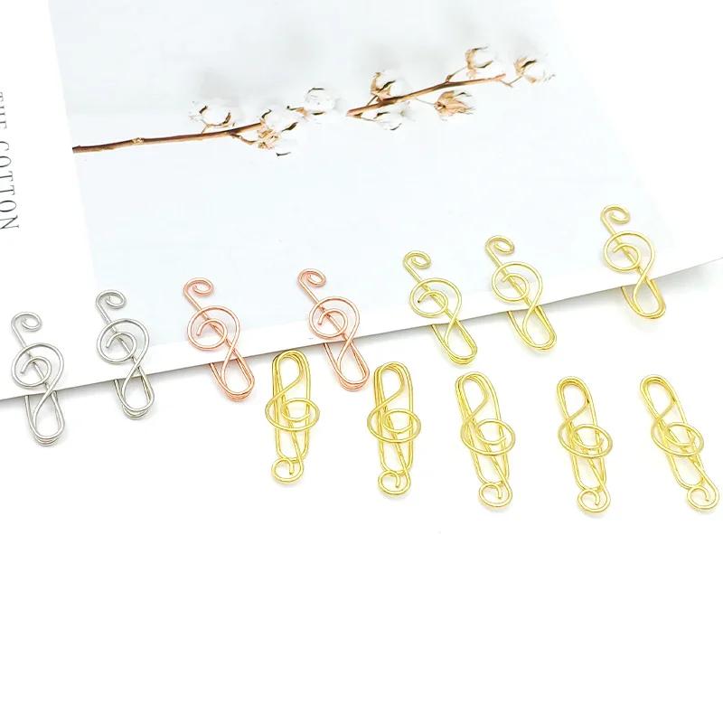 20pcs/pack of Rose Gold Heart-shaped Note Creative Cartoon Paper Clips, Cute Office Supplies