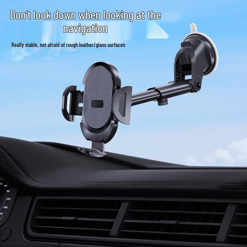 Larger Telescopic Car Phone Holder with Suction Cup and Air Vent Mount