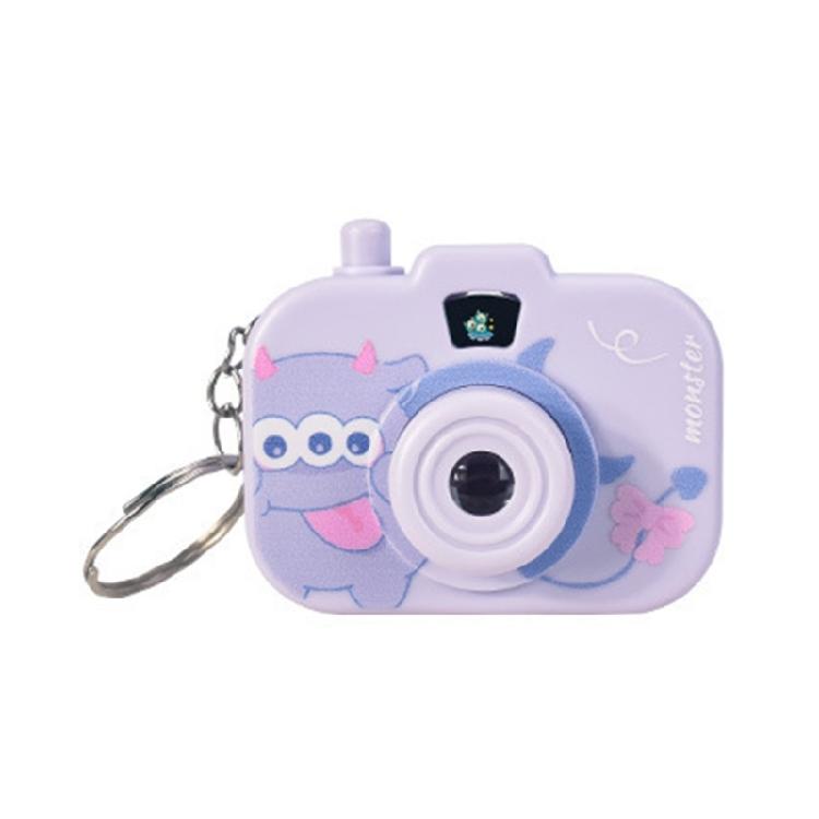 Creative Play Projector Camera Keychain For Kids Portable Plastic Toy With Cartoon Light Display Stylish Keyring