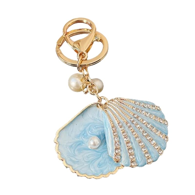 

[Rigral] key ring bag charm shell shell key ring carabiner Sparkling blue