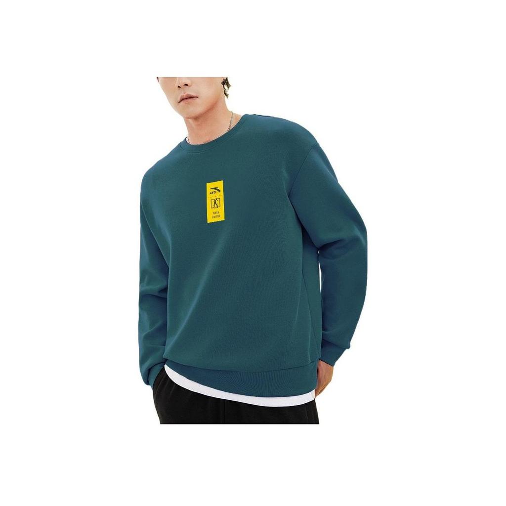 Anta Dynamic Technology Series Loose Ink Splash Sports Long Sleeve Hoodie Men hoodies Moss-Green 952137744-2