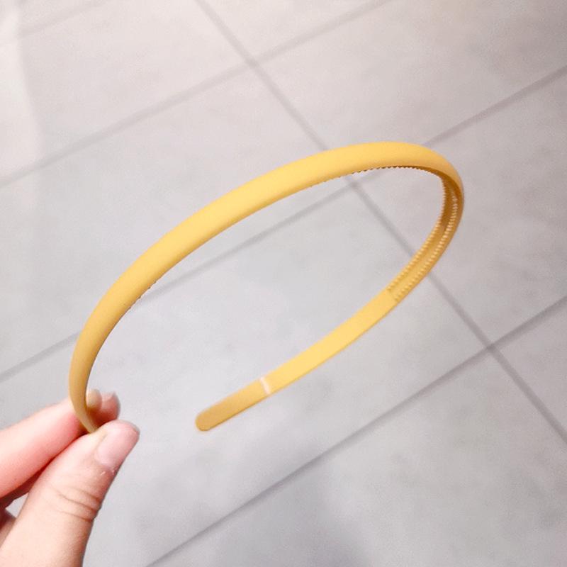 1PC Fashion Frosted Candy Color Thin Plastic Hairbands Women Headband Non-Slip Resin Hair Hoop Holder Turban Hair Accessories