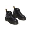 New Dr.Martens Devon Flower Buckle Leather Platform Boots 'Black' Women's 27642001