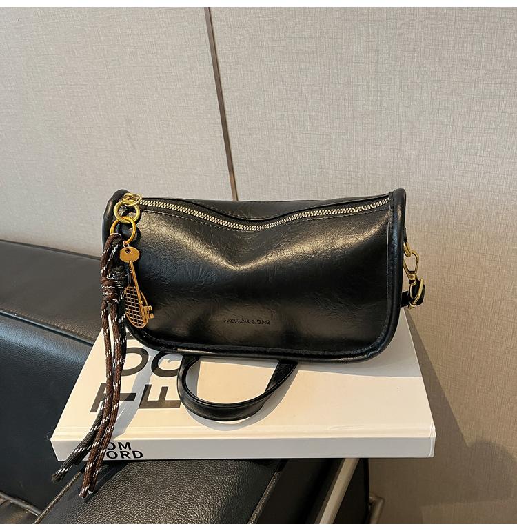 

Fashi Crossbody Bags for Women Large Capacity Shoulder Bag Retro Vintage Comfortable and Versatile Texture Handbag Pillow Bag чёрный