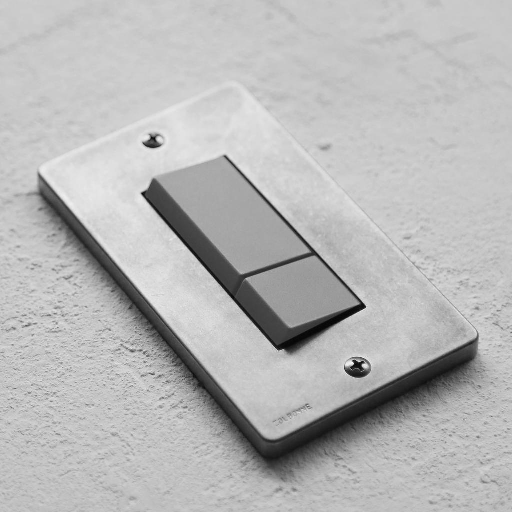 ZOLBONNE Square Hole Die-Cast Plate + JIMBO NK Switch (Single Row, Dual Ports, Solid Gray) Set