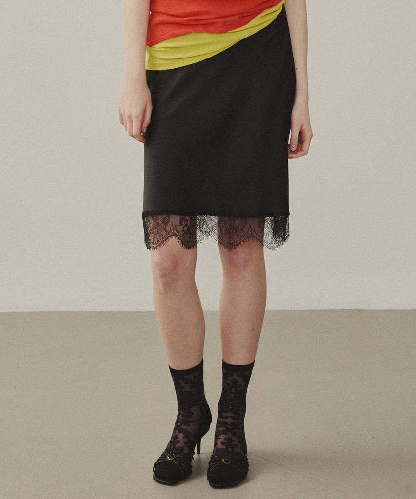 Melly And Rose Rose Lace Satin Skirt (314809)