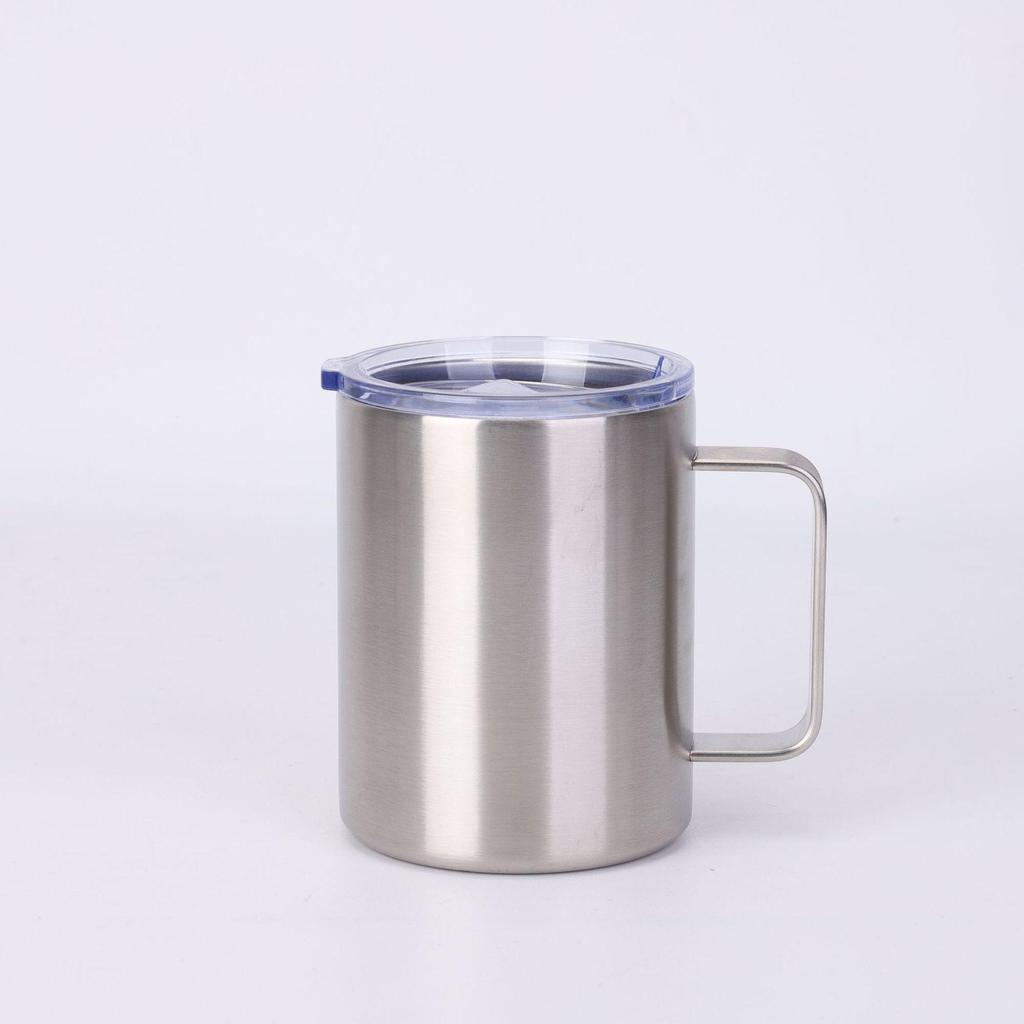 12oz/14oz Stainless Steel Vacuum Flask Mug with Lid & Handle