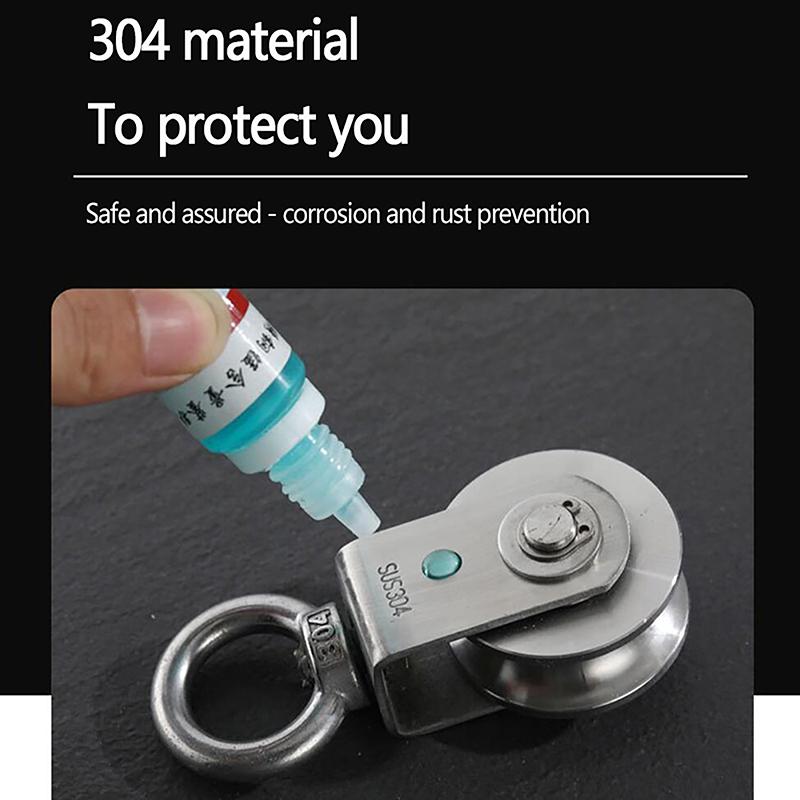 1Pc 304 Stainless Steel Duplex Bearing Super-Silent Detachable Rotation Pulley System Gym Traction Wheel U/V Type Swivel Pulley