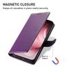 For Oppo Reno14 5G (Global) Case Magnetic Snap Litchi Texture Leather Wallet Phone Cover with Wrist Strap