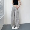 Women's Summer High-Waist Retro Joggers: Casual Wide-Leg Straight Pants