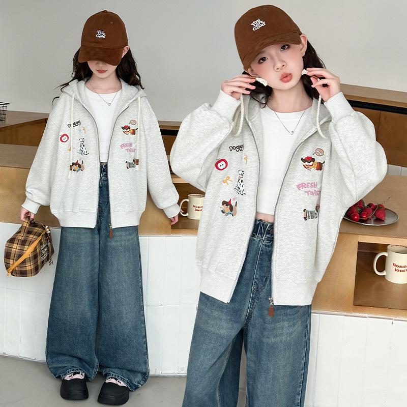 

Zhili Girls Spring/Autumn Outerwear 2025: Fashionable Tops for Middle and Big Kids 140 cm