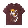275 GSM Washed T-shirts 100% Cotton Bleach V2 Ichigo Print Unisex Heavy Cotton T Shirt
