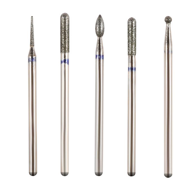 Diamond Nail Drill Bit Cuticle Clean Milling Cutter Nails For Electric Manicure Machine Accessories Ball Burr Removing