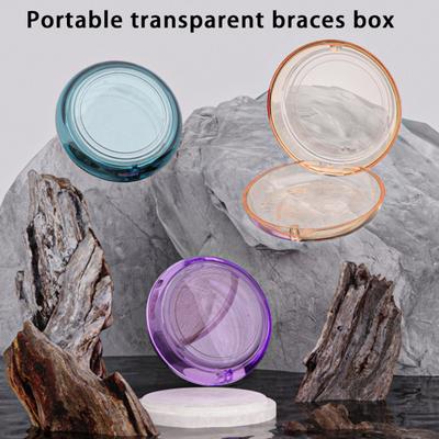 Transparent Braces Storage Box Dustproof Moisture-proof Magnetic Clasp Sealed Retainer Case Mouth Guard Case Retainer Removal Tool And Brush