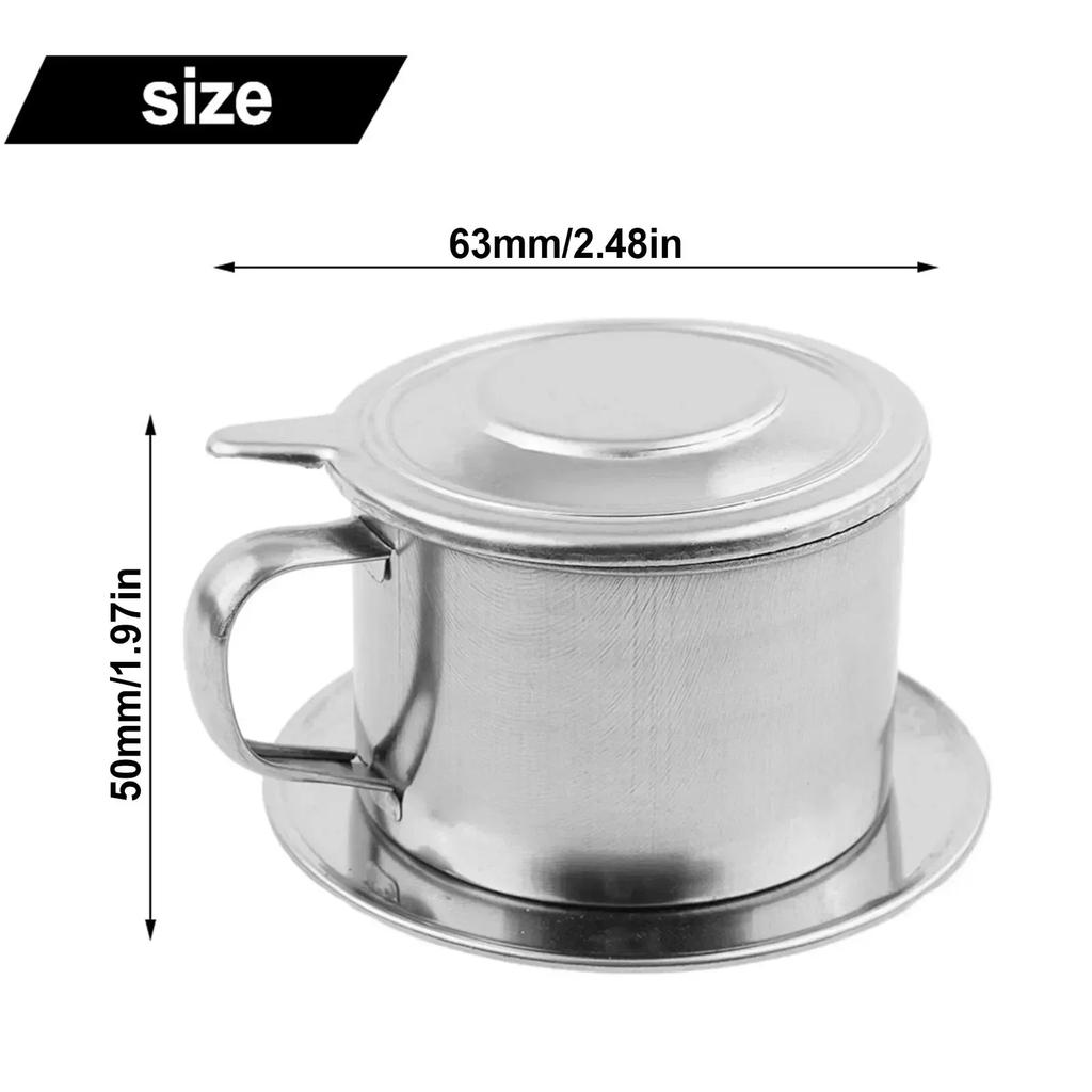 Stainless Steel Vietnam Vietnamese 50/100ml Coffee Pot Drip Filter Coffee Maker Coffeeware Coffee Server Kitchen Dining And Bar