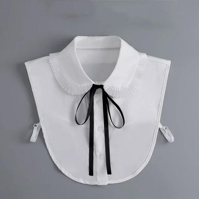 Formal False Collar Women Embroidery Faux Col Half Shirt Blouse Fake Collars Sweater Shirt Detachable Collars Accessories