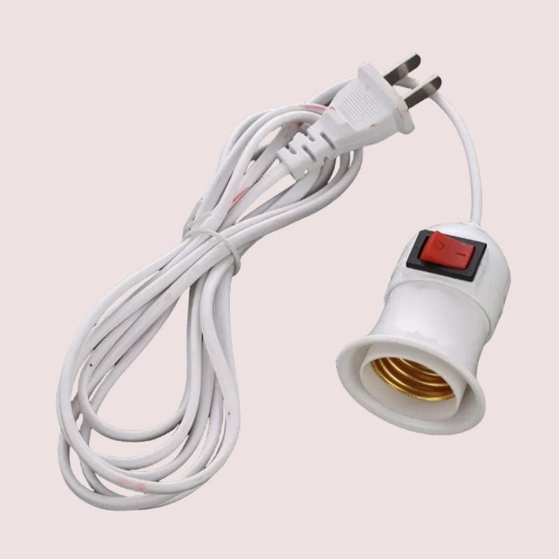 Power Cord Cables E27 Lamp Base Holder With Switches Wire For Pendant Led Bulbs Socket Adapter Home Accessories Tools
