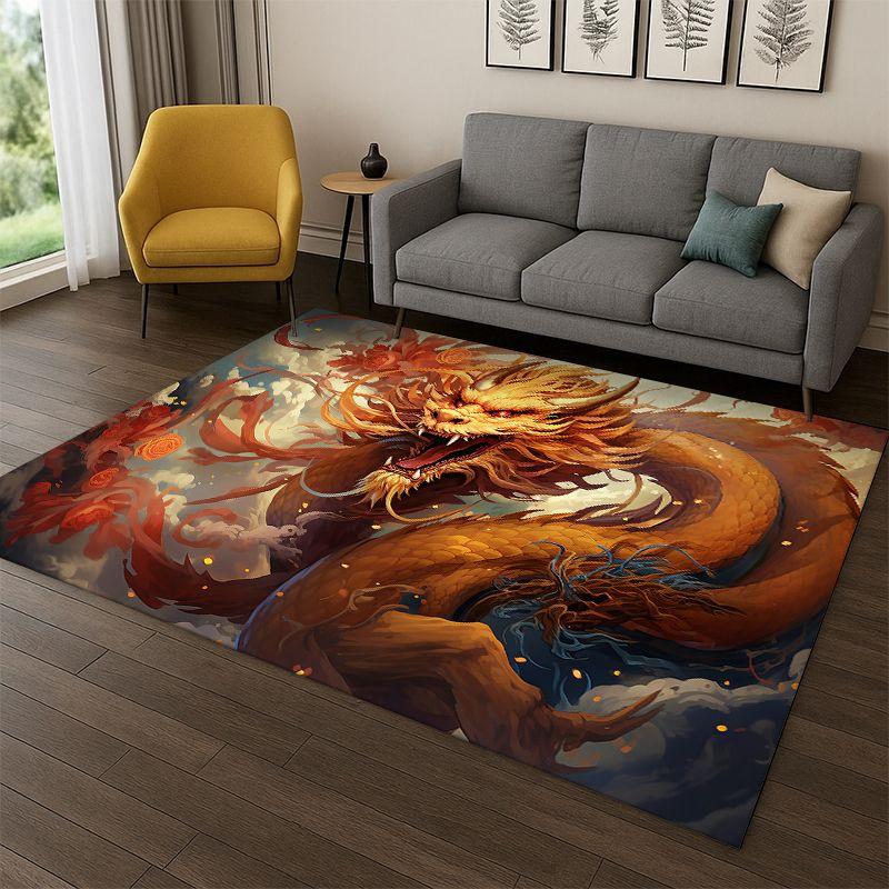 

Tappeto Cinese con Drago Sognante Loong, per Camera da Letto, Soggiorno, Divano, Sala Giochi, Zerbino, Decorazione Casa 40x60cm