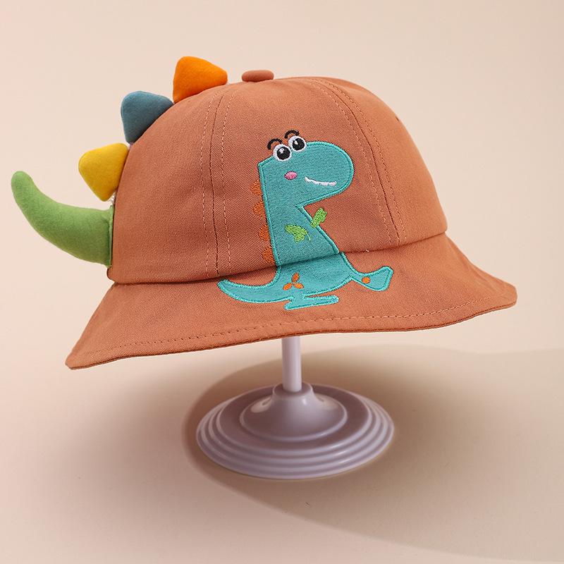 2026 Spring Dinosaur Cartoon Baby Bucket Hat - Cute Korean Style Unisex Children's Versatile Hat