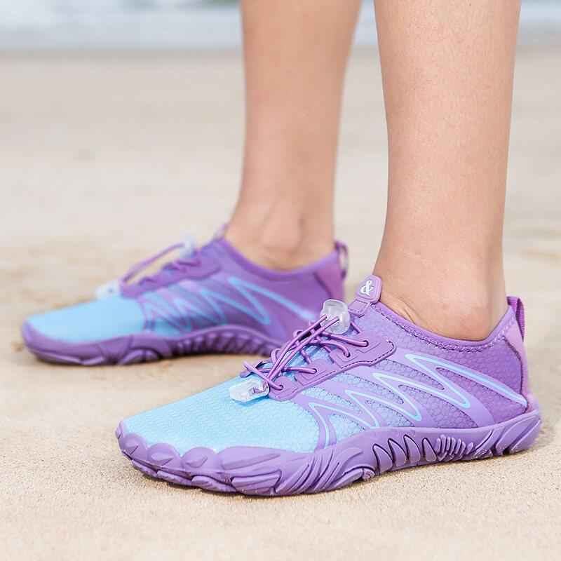 Quick Dry Aqua Shoes For Men Women Breathable Mesh Water Shoes Unisex Light Non Slip Beach Wading Sneakers For Swimming Surfing