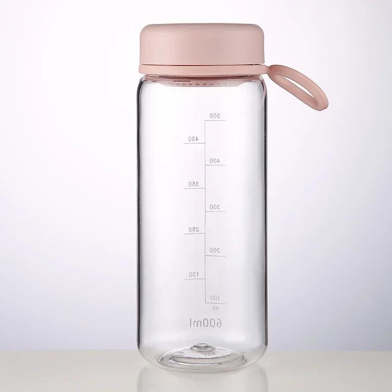Portabel Water Bottle Food Grade Plastic Coffee Cup Teacup Cold Drink Water Cups Students Summer Drinking Bottles Drinkware