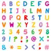 6 sztuk/opakowanie Kombinacja Cyfr Liter Symboli Kolorowe Naklejki Doodle DIY Dekoracyjne Naklejki na Kubek na Wodę Komputer