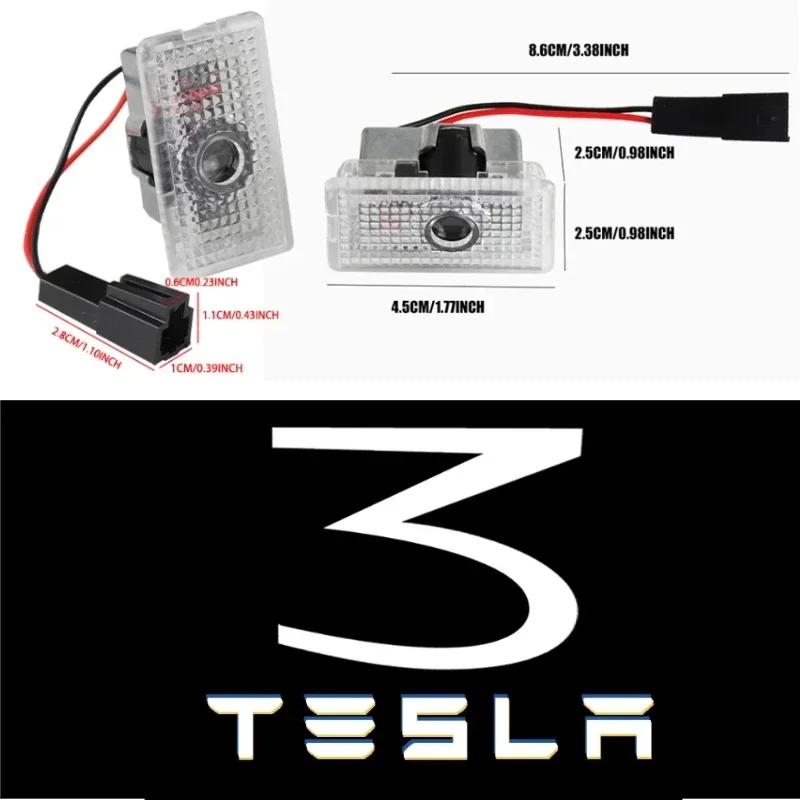

Автомобильная наклейка 2025 Новый Tesla Tesla 2 шт. Проектор на дверь автомобиля Приветственные огни Аксессуары для Tesla Model 3 S X Y Cybertruck Roadster 2Pieces
