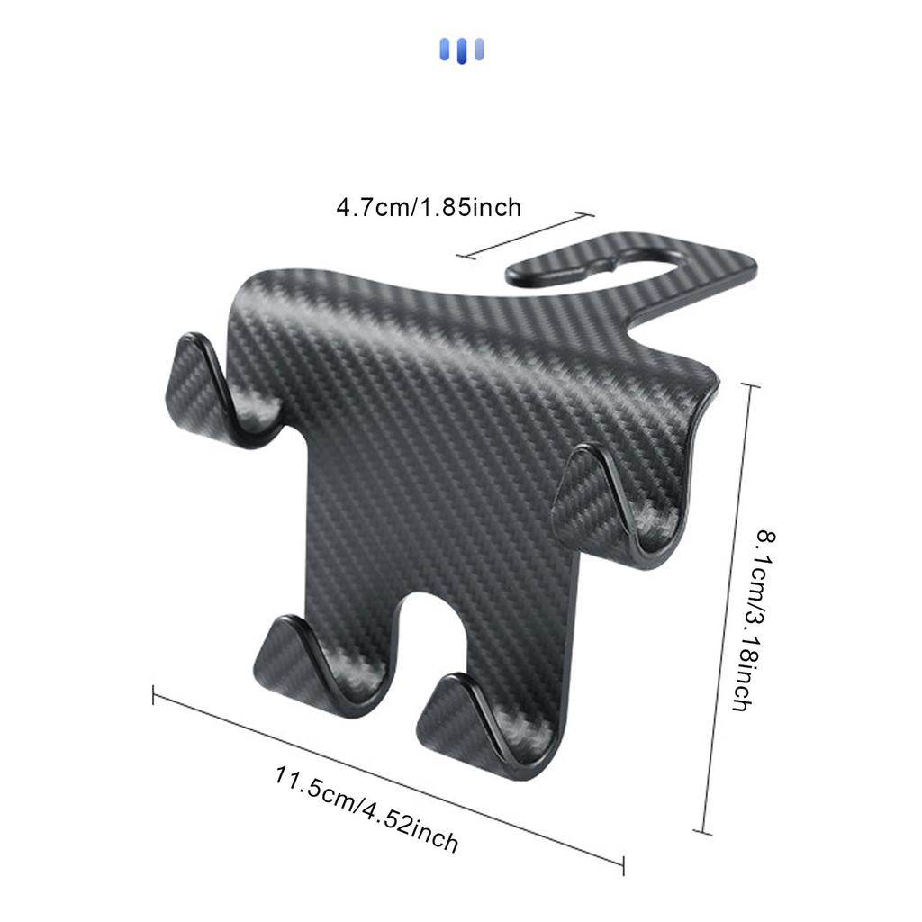 Scaun pentru mașină Cârlig pentru tetieră Suport pentru telefon mobil din fibră de carbon Suport universal pentru vehicule pentru mașină Geanta de mână Poșetă haină Interiorul mașinii