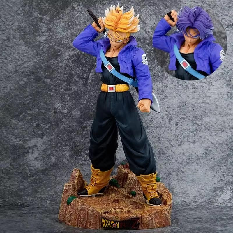 47cm Dragon Ball Z Anime Figurine Trunks Figure Super Saiyan Trunks Pvc Model Statue Doll Collection Decoration Toys Gift