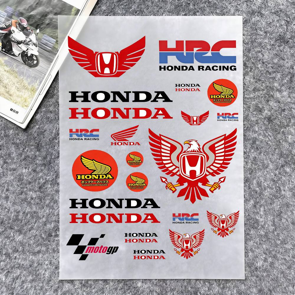 AAAKV1 For Honda Reflective Motorcycle Stickers Waterproof Vinyl Decals For Motorbike Helmet Fuel Tank Bike