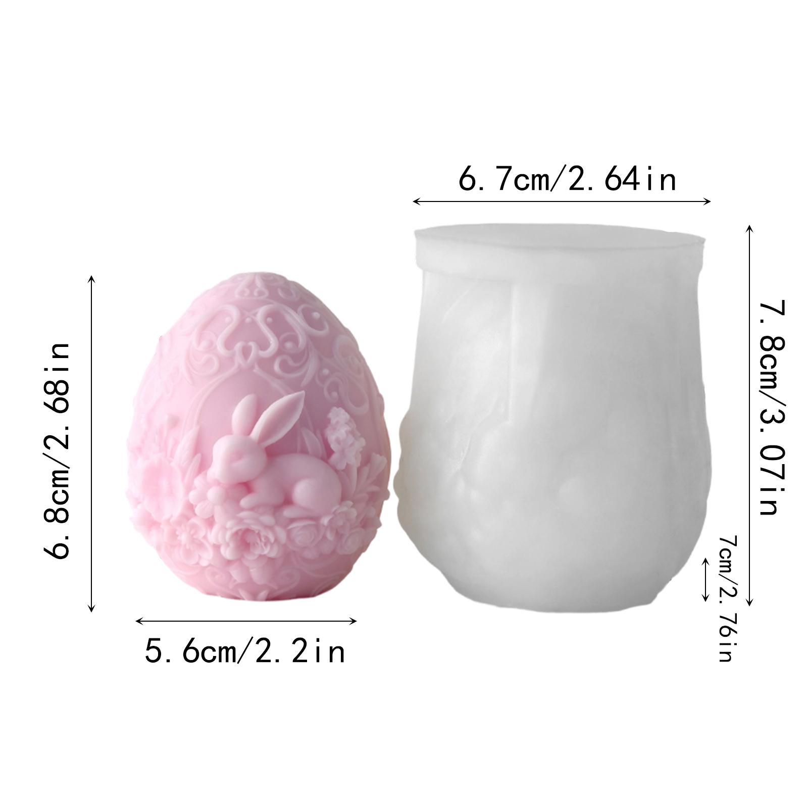 Easter Egg Silicone Molds, Rose Bunny Design Candle Making Molds Set,  Decorative Patterns One Size